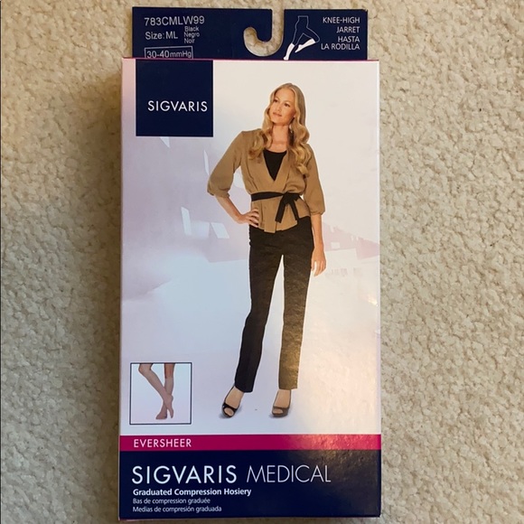 Brand new Black calf length compression stockings